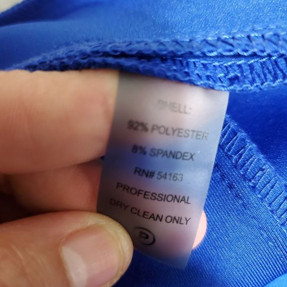 Calvin Klein Womens Sheath Knee Length Dress Size 4 Blue Crew Neck Sleeveless - Picture 7 of 8